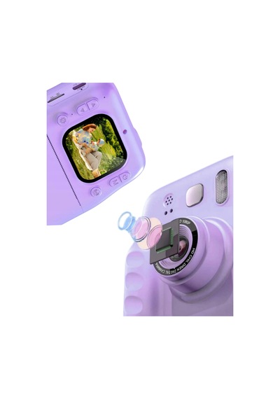Mini Çocuk Kamerası Fotoğraf Video Çekim 4 Rulo Kağıt Ve 5 Kalem li