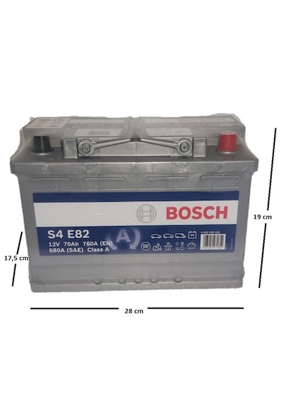 Bosch S4 E82 Efb 12 V 70 Ah 760 A Akü