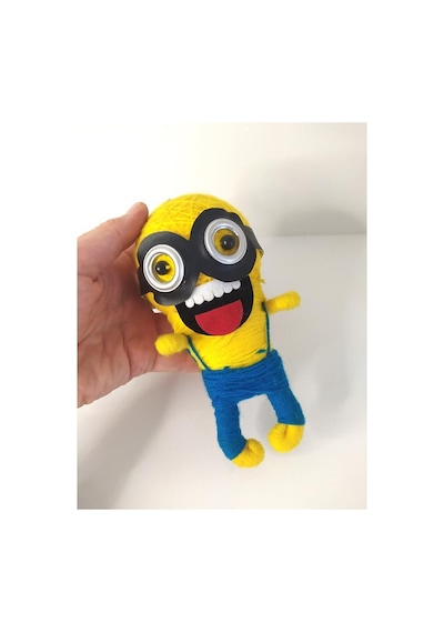 Minions Örgü Keçe İlginç Anahtarlık Çanta Süsü Oyuncak Aksesuar