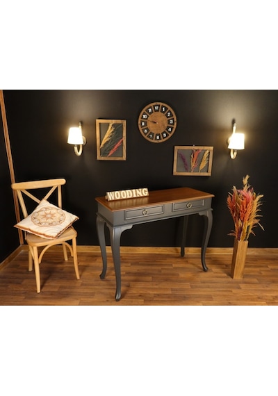 Wooding 100 Cm Çekmeceli Masif Antrasit Ceviz Dresuar (548587737) Ceviz
