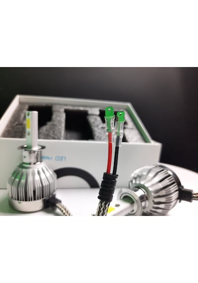 C6 H3 Beyaz Led Şimşek Etkili Led Xenon H3 Zenon Far Ampül Beyaz