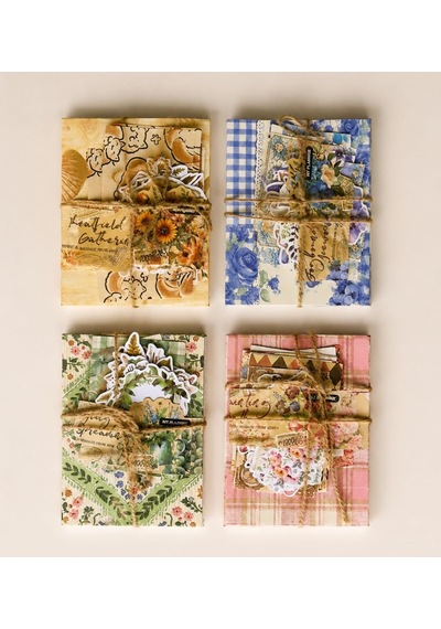 Vintage Scrapbook Başlangıç Dekoratif Kağıt Seti