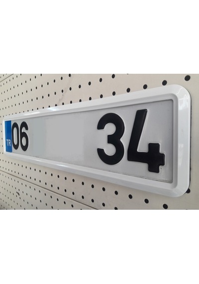 Beyaz Plakalık 2 Adet Beyaz Plaka Çerçevesi 298803452