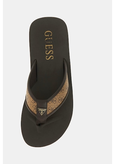 Guess Dingle Logo Parmak Arası Erkek Terlik Fmjdınfal21 Kahverengi