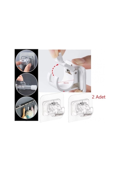 Kabelring 2 Adet, Yaylı, Perde Çubuğu, Boru Askısı Ve Kablo Düzenleyici, Kendinden Yapışkanlı Plasti Diğer