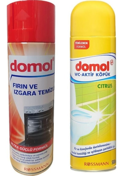 Domol Fırın Temizleme Ve Tuvalet Temizleme Köpüğü 1+1 Set
