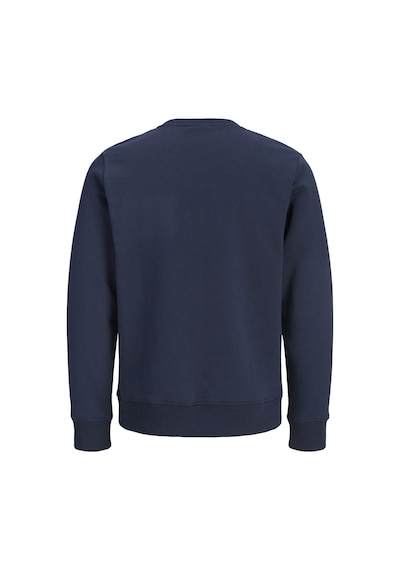 Jack & Jones Erkek Gögüs Baskili Regular Fit Bisiklet Yaka Sweatshirt - Rush - 12298426 Lacivert