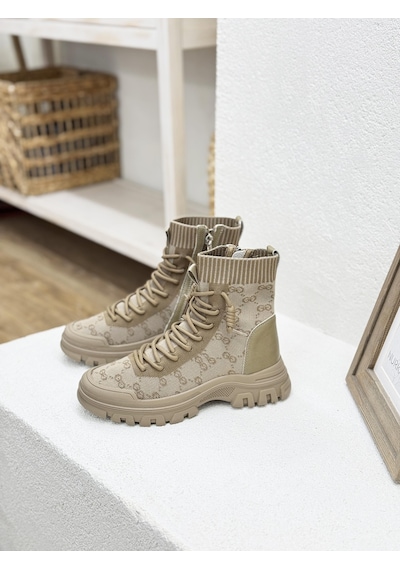 25k310-22 Örme Triko Boğazlı Sneaker Spor Ayakkabı Kadın 001