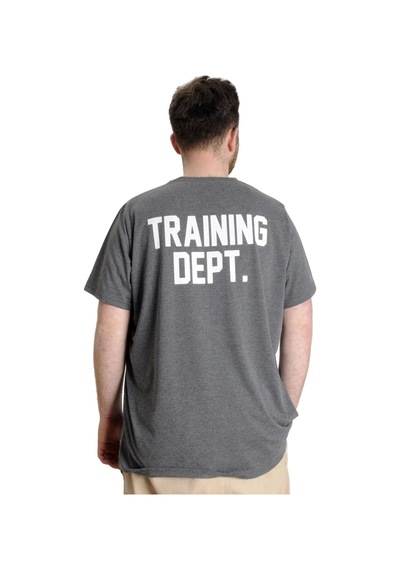 Mode Xl Büyük Beden Erkek T-Shirt Traınıng Dept 23128 Antramelanj 001