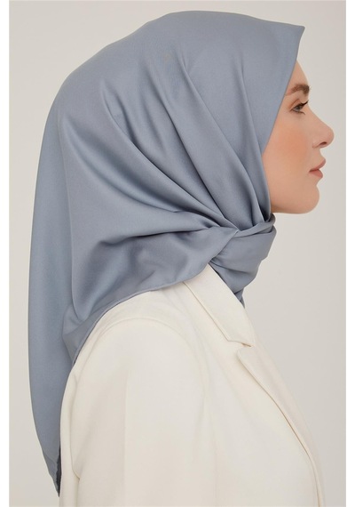 Armine Düz Twill Eşarp - Metalik Mavi 784 - İndigo 784