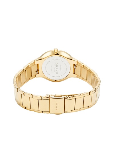 Obaku Denmark V292lxgwsg Quartz Çelik Altın Rengi Sedef Kadran 31 Mm Kadın Kol Saati Altın