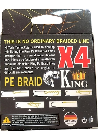 King X4 Pe Braid 0,18mm 150mt 4 Kat Yeşil İp Misina - Standart