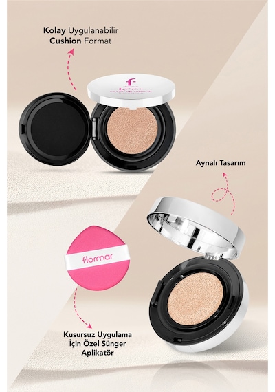 Flormar K-Spirit Cover Up Yüksek Kapatıcı & Uzun Süre Kalıcı Doğal Bitişli Fondöten 006 Oat