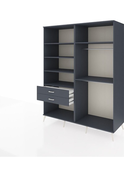 Kronos Gardrop 6 Raflı 2 Çekmeceli 2 Askılı 176x59x221 Antrasit-antrasit Antrasit Kronos Gardrop 6 Raflı 2 Çekmeceli 2 Askılı 176x59x221 Antrasit-antrasit Antrasit