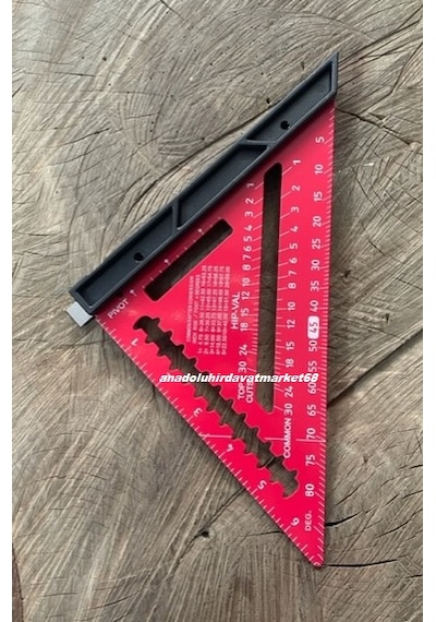 Rdx Pro Metal Açılı Üçgen Gönye Marangoz Gönyesi Taş Gönyesi Su Terazi Cetvel