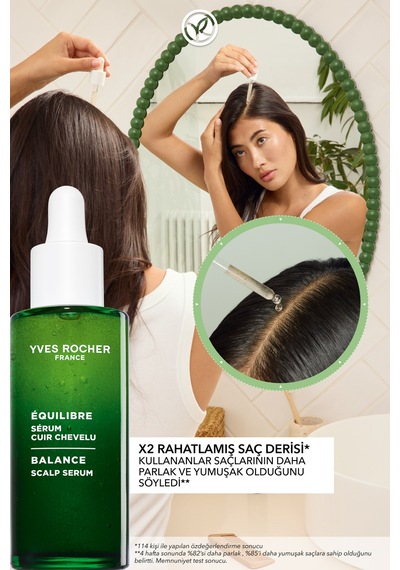 Yves Rocher Botanik Sakkarit Kompleks Canlandırıcı Saç Serumu / Tüm Saçlar / Equilibre - Vegan -50ml