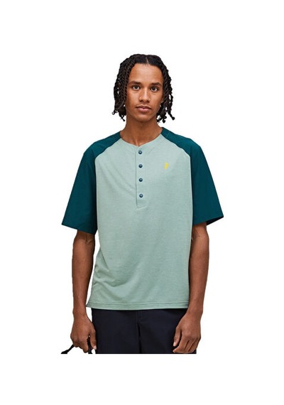 Peak Performance M Traıl Snap Henley Ss Erkek Günlük Tişört G80709030 Yeşil