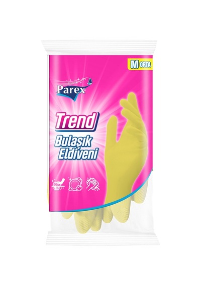 Parex Trend Bulaşık Eldiveni M - 7 Adet Tarı