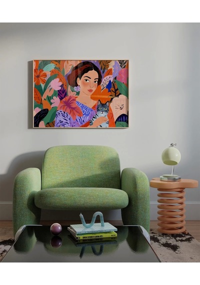 Çerçevesiz Poster Çiçeklerin Arasında