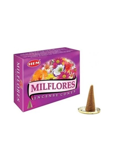 Hem Milflores Binbir Çiçek Konik Tütsü 10 Lu Paket