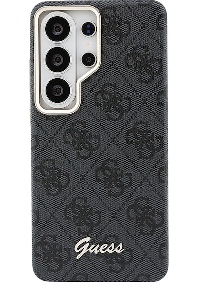 Galaxy Uyumlu S26 Ultra Kılıf Guess Lisanslı M-safe Uyumlu Script Yazı Logolu 4g Desenli Kapak Siyah Siyah