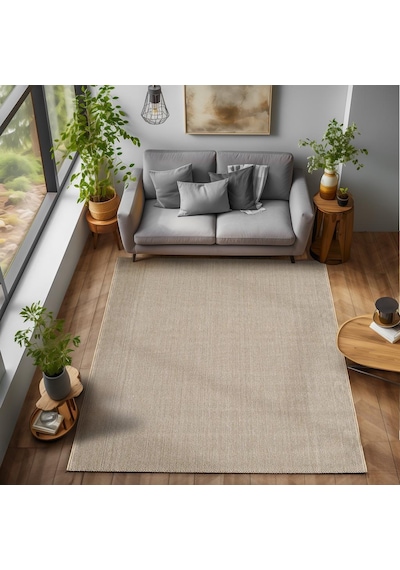 Yumuşak Bukleli Sisal Jüt Salon Oturma Odası Bej Renkli Halı Bej
