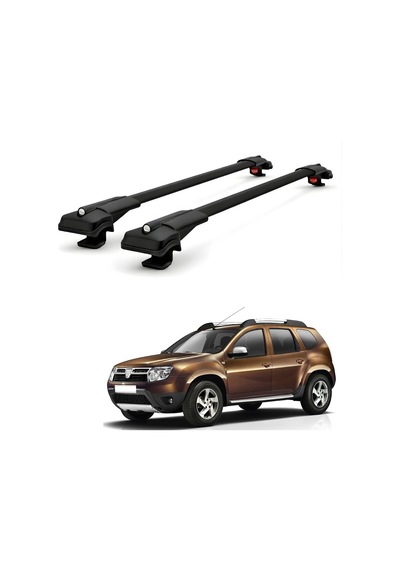 Dacia Duster Hs 2010-2013 İçin Ara Atkı Tavan Barı , Araç Üstü Ekipman Taşıma Barı Siyah 2 Adet
