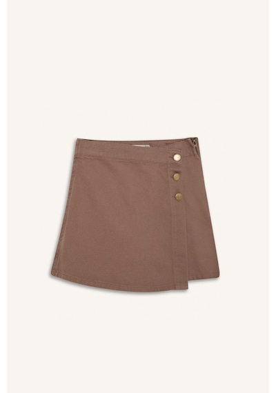 DeFacto Kız Çocuk Gabardin Şort Etek D9305A825SMBN551 Kahve