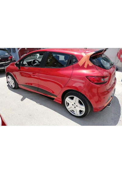 Renault Clio 4 Custom Yan Marşpiyel Seti Plastik 2 Adet Mat Siyah 2012-2019 Karlık+ek+bodykit