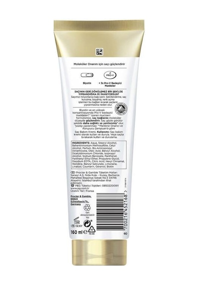 Pantene Bond Repair Yıpranmış Saçlar için Saç Bakım Kremi 160 ML