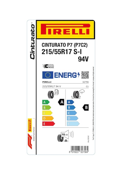 Pirelli 215/55r17 94v S-i Cint P7 Yaz Lastiği 2023