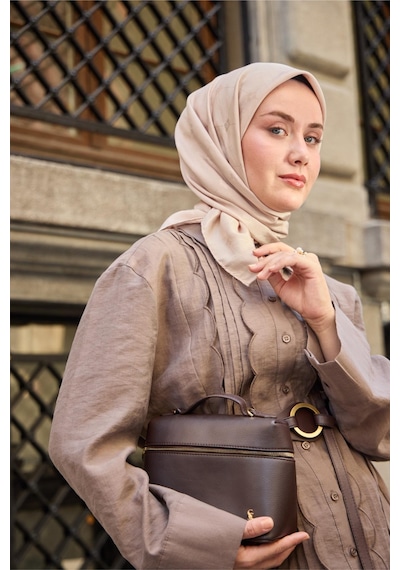 Silk Home Monogram Pamuk İpek Eşarp 130001-15 taş