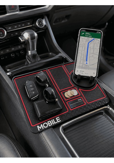 Araç İçi Telefon Standlı Kaydırmaz Silikon Organizer Mat Konsol Düzenleyici 0 35545403