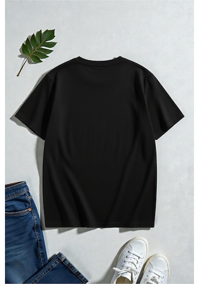 Uyguntarz Adventures Baskılı Tasarım Tshirt Siyah