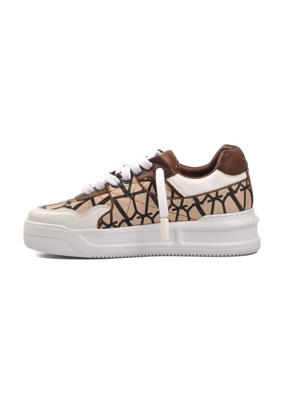 Kahve-beyaz Erkek Sneaker Premium 1306 M Kahve-beyaz Kahverengi - Beyaz