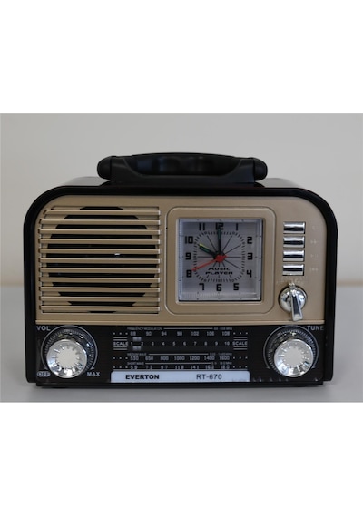Everton Rt-670 Bluetooth Usb-micro Sd Saatli Nostaljik Radyo
