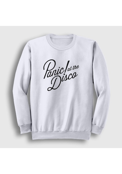 Presmono Unisex Rare To Die Panic At The Disco Sweatshirt Beyaz