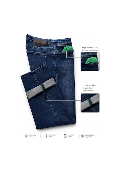 Deepsea Erkek Regular Fit Standart Kesim Likralı Taşlanmış Lacivert Kot Pantolon Esnek Pamuklu Jean 2600982 Deepsea Erkek Regular Fit Standart Kesim Likralı Taşlanmış Lacivert Kot Pantolon Esnek Pamuklu Jean 2600982
