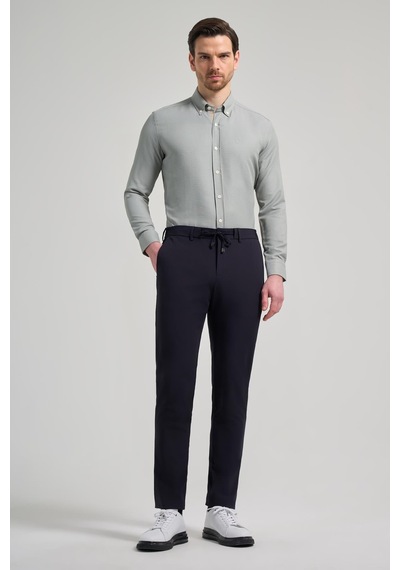 İmza Koyu Lacivert Esnek Yandan Cepli Casual Slim Fit Jogger Pantolon 1003250118 Koyu Lacivert