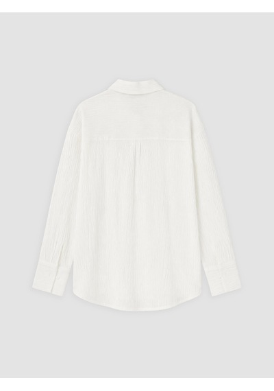 Lcw Everyday Beyaz Dokulu Oversize Kadın Gömlek