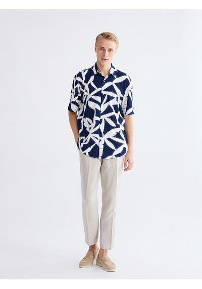 Lcw Vision Lacivert Regular Fit Desenli Erkek Gömlek