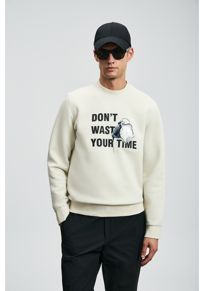 Lufian Henry Erkek Sweatshirt Kırık Beyaz Kırık Beyaz 112030173100510 Beyaz