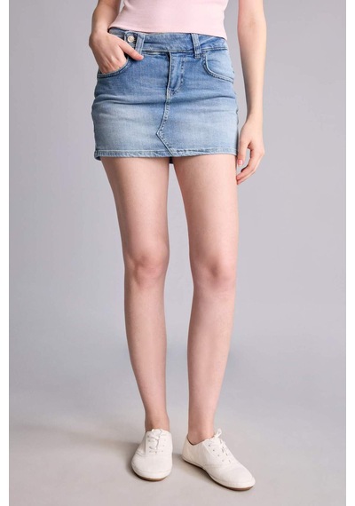 Defacto Mini Jean Şort Etek I4913ax26hsnm39 Mavi-nm39
