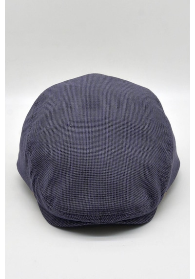 Külah Erkek Dokulu London Kasket Lacivert Flat Cap Şapka - Standart Lacivert