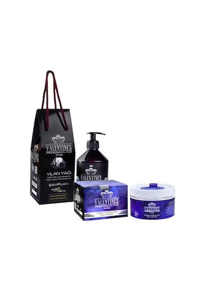 Valentines Professional Krem Keratin 500 ML Terapi Yılan Yağı Şampuanı 200 ML