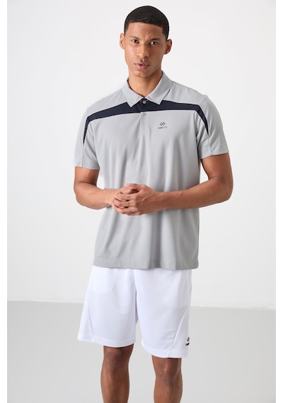 Tommy Life Gri Polyester Nefes Alan Dokulu İnce Esnek Standart Fit Polo Yaka Erkek Performans T-shirt - 88392 Gri Tommy Life Gri Polyester Nefes Alan Dokulu İnce Esnek Standart Fit Polo Yaka Erkek Performans T-shirt - 88392 Gri