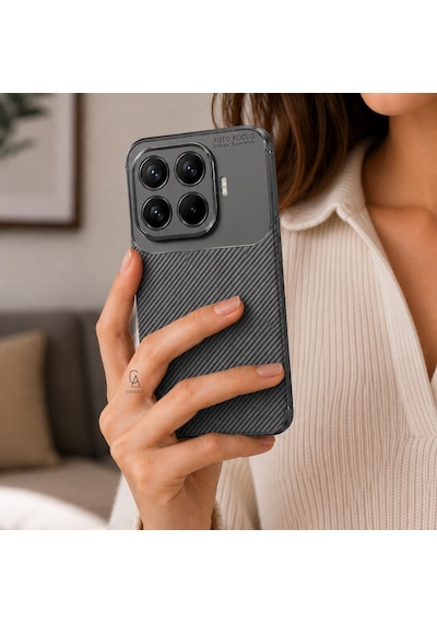 Xiaomi Mi 17t Pro Uyumlu Kılıf Karbon Tasarım Kamera Korumalı Silikon Telefon Kılıfı Kapak Gri