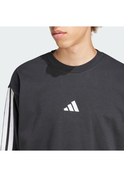 Black/whıte Adidas Erkek Günlük Sweatshirt M 3s Ft Swt Je6372 Siyah
