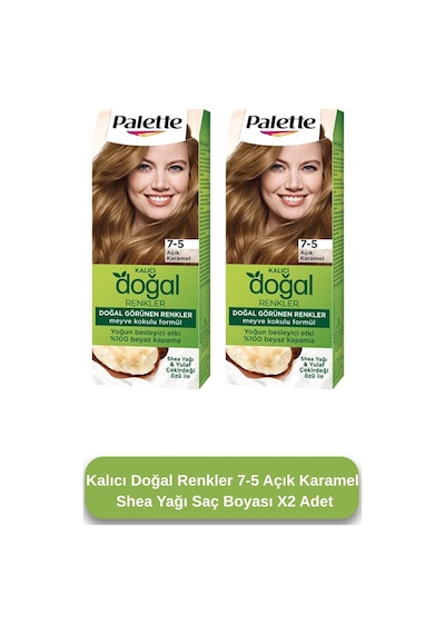 Palette Kalıcı Doğal Renkler 7 - 5 Açık Karamel X 2 Adet