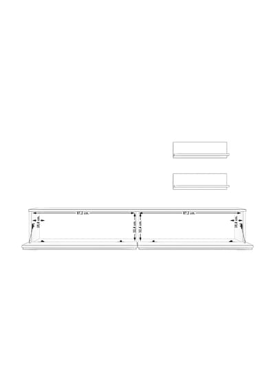Decoraktiv Eko 4 Mdf Std Tv Ünitesi Tv Sehpası - Beyaz Pera Beyaz - Meşe